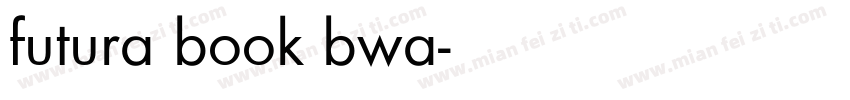 futura book bwa字体转换